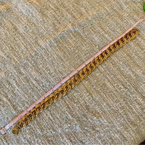 Erwin Pearl 🎄Textured gold tone double ring choker necklace - Picture 7 of 11